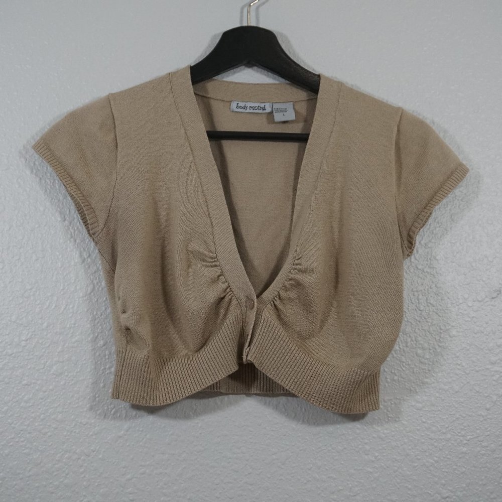 Body Central Women Size Large Button Down Crop Top